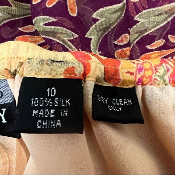 Ellen Tracy midi silk pleated skirt. Size M - Picture 6 of 6